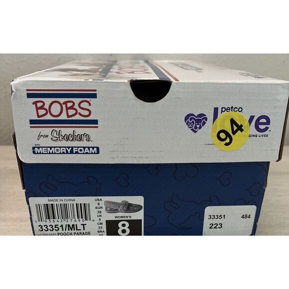 SKECHERS WOMEN SZ 8 BOBS TOO COZY POOCH PARADE 33351/GYMT SLIPPERS NIB - Picture 6 of 15